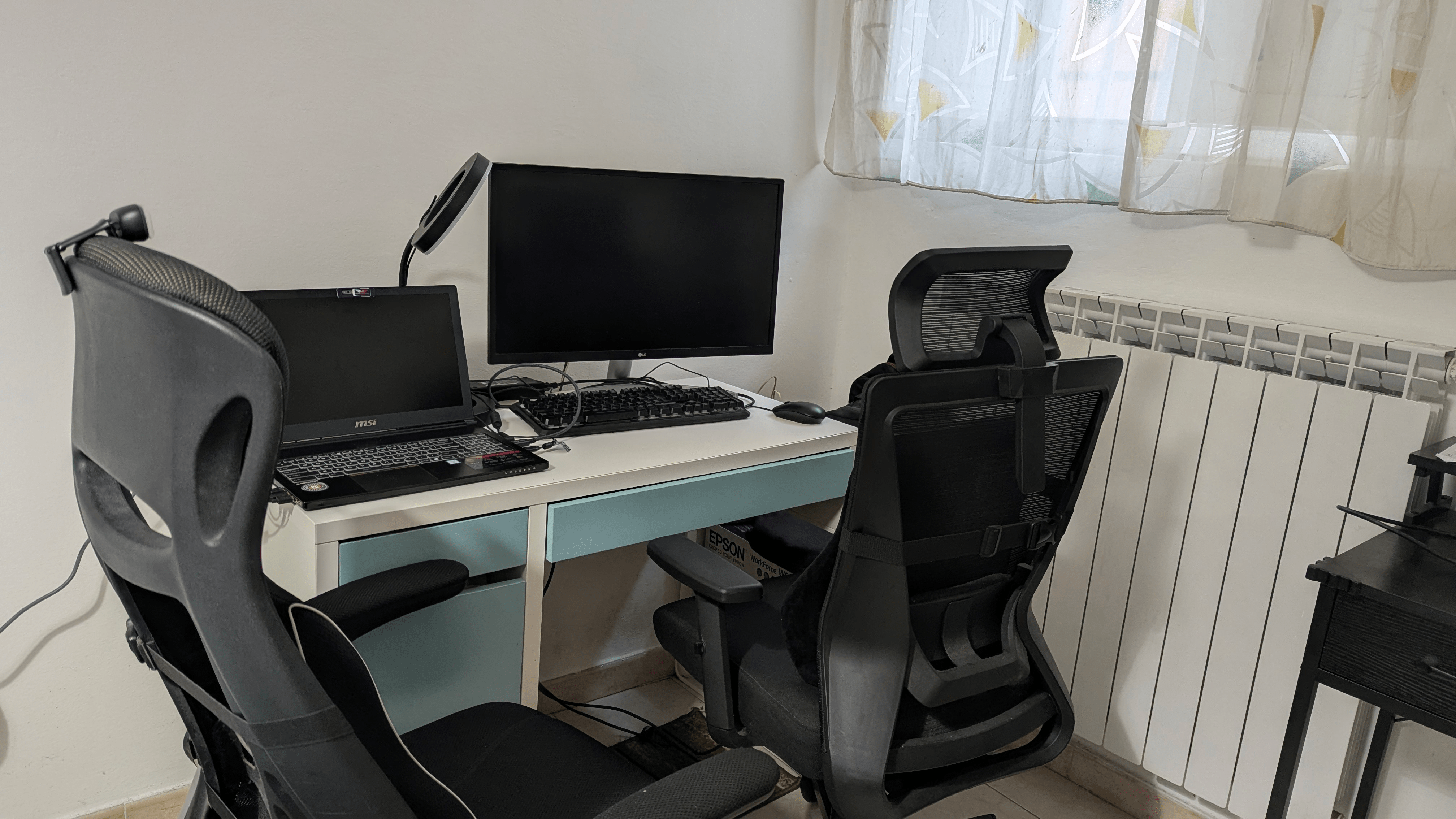 My Exam Setup showing external camera placement