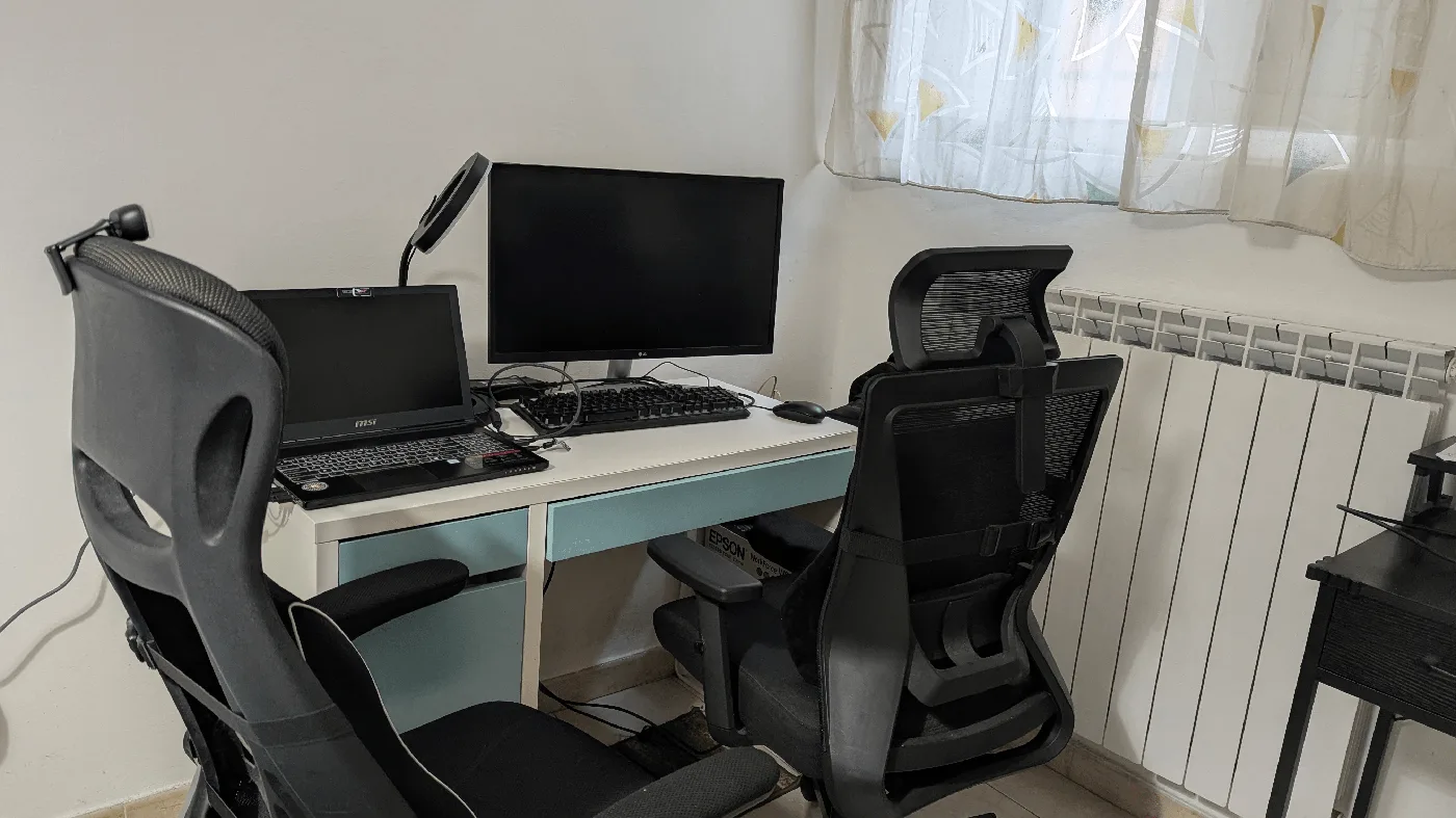 My Exam Setup showing external camera placement